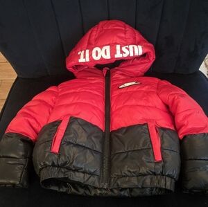 Nike Red and Black Puffer Jacket